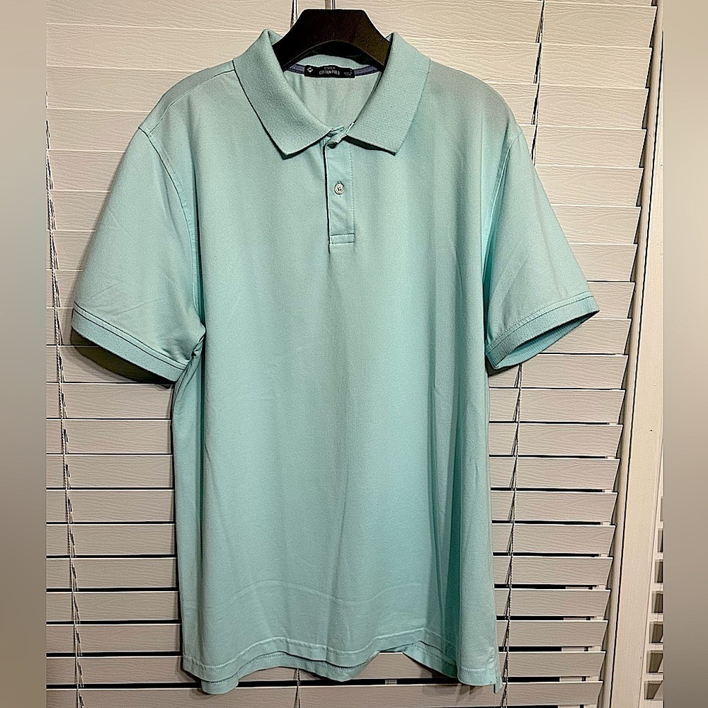 🖤 Stretch cotton polo light blue shirt excellent condition like new.
